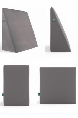 Balance Care Wedge Plus Cushion for Sleeping & Acid Reflux Relief, Memory Foam, Grey, Orthopedic, High Resilience Foam, Leg Elevator, Pregnancy Support, Medium-Firm