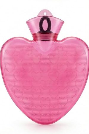 Heart Shape Hot Water Bottle | Durable Hot Bags for Pain Relief Menstrual,Period Cramps | Ideal for Back & Neck Pain Relief – for Women, Seniors & Kids,1litres (Color May Vary)