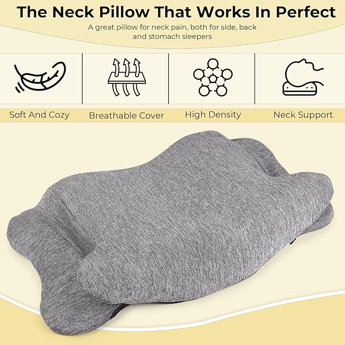 Balance Care Cervical Butterfly Pillow | Orthopedic Memory Foam for Neck & Shoulder Pain | Side Sleeper Cushion with Arm Rest - Image 7