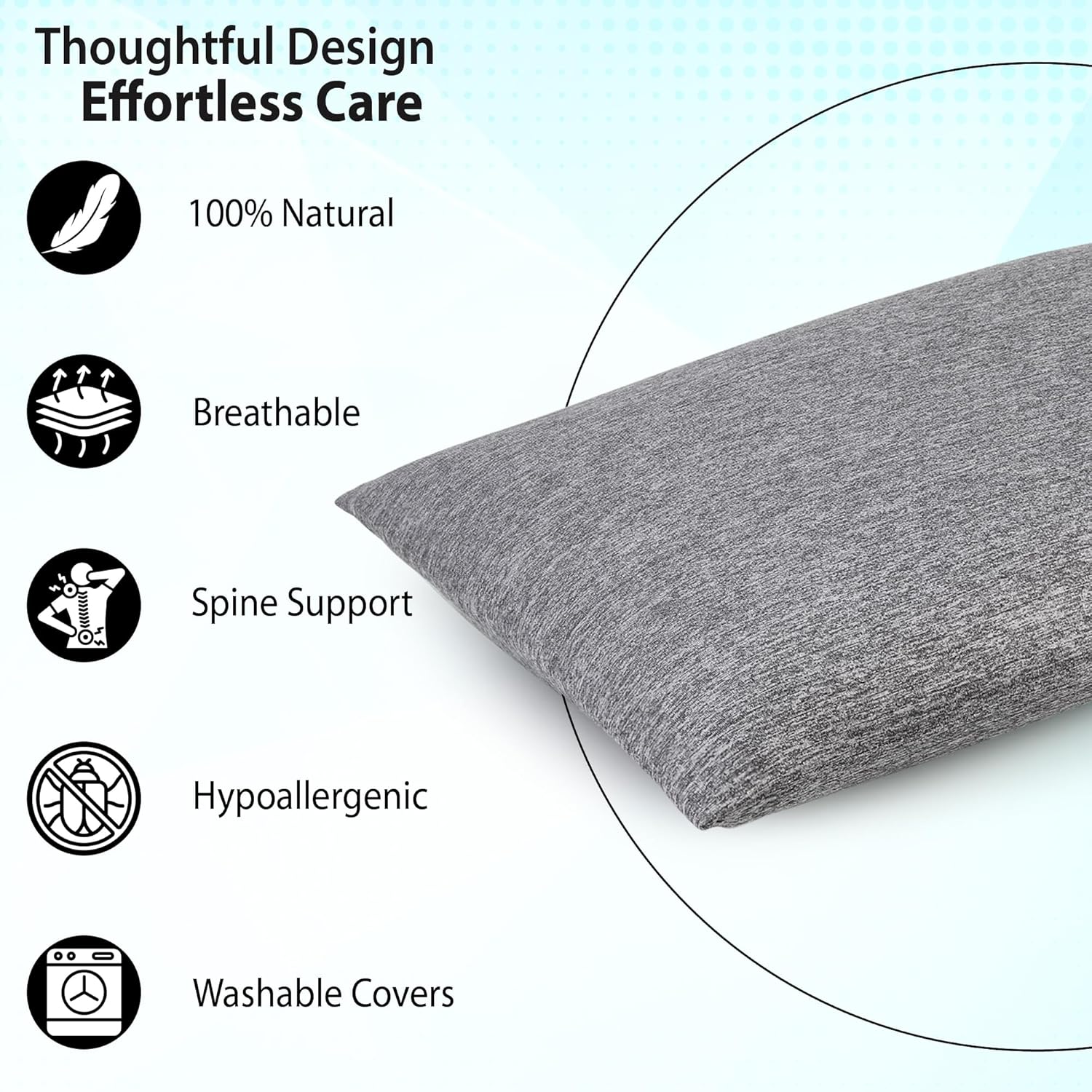 Balance Care Memory Foam Pillow, Orthopedic Cervical Pillow for Neck Pain - Image 4