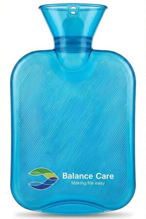 Hot Water Bottle for baby (0.750 ml), Blue Transparent PVC Thermoplastic Hot Water Bag with Secure Screw Cap